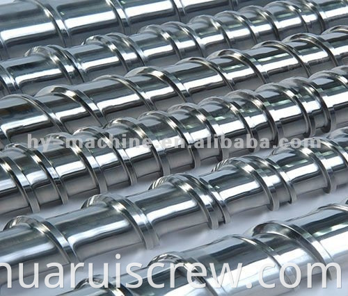 กระบอกสกรูเดี่ยวเครื่องอัดรีด bimetallic ที่แข็งเป็นพิเศษสำหรับเครื่องขึ้นรูปฟิล์มเป่า HDPE / LDPE / LLDPE